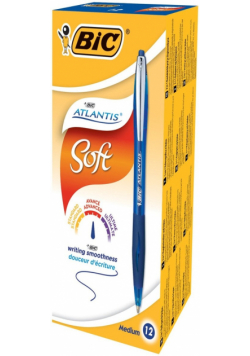 Długopis Atlantis Soft niebieski pudełko 12 sztuk