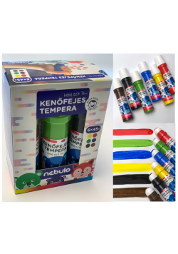 Farby Tempera z aplikatorem 6 kolorów