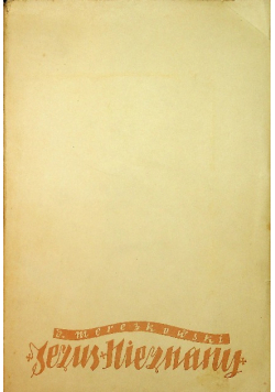 Jezus Nieznany 1937 r.