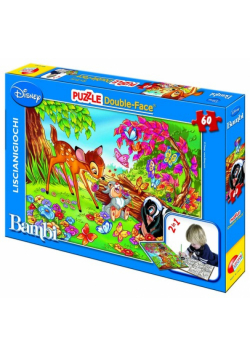 Puzzle dwustronne 2w1 bambi + mazaki