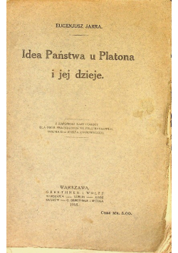 Idea Państwa u Platona i jej dzieje 1918 r.