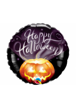 Balon foliowy Happy Halloween dynia 46cm