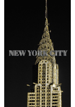 New York City  Gold Artist Drawing Journal