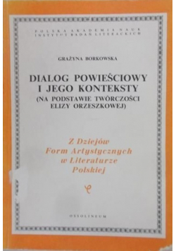 Dialog powieściowy i jego konteksty