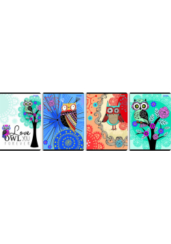 Zeszyt A5 w kratkę 60 kartek Owls mix