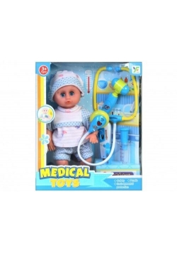 Lalka bobas 30cm z akcesoriami lekarz