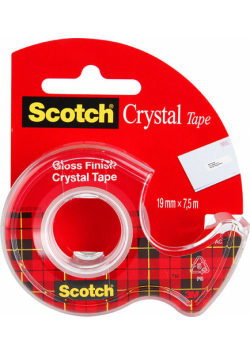 Taśma biurowa SCOTCH Crystal Clear (6-1975), transparentna, 19mm, 7,5m