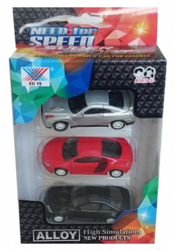 Autka metalowe 1:50 3 sztuki