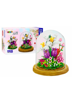 Klocki Kwiaty w gablotce 487el