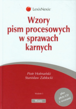 Zabłocki Stanisław  - Wzory pism procesowych w sprawach karnych