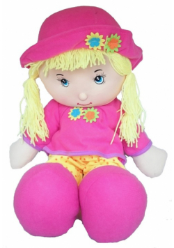Lalka szmacianka 58 cm różowa