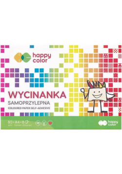 Papier kolorowy A4 samoprzylepny Happy Color pakiet 10sztuk