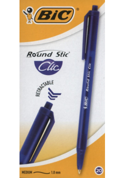 Round Stic Clic niebieski pudełko 20 sztuk