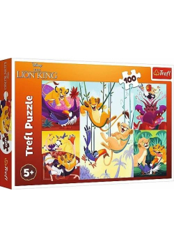 Puzzle 100 Dzielny Król Lew TREFL