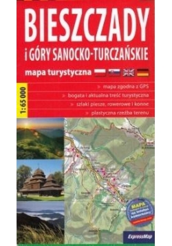 Plastic map Bieszczady i Góry Sanocko-Turczańskie