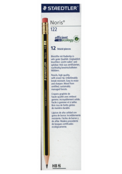 Ołówek Staedtler Noris 122 HB 2 z gumką 12 sztuk