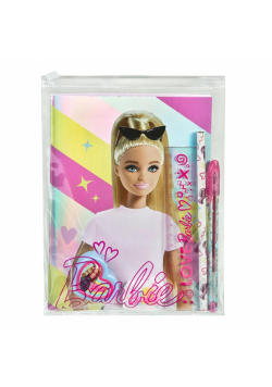 Zestaw przyborów szkolnych w saszetce Barbie 7el
