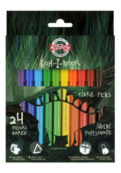 Flamastry szkolne Dino 24 kolory