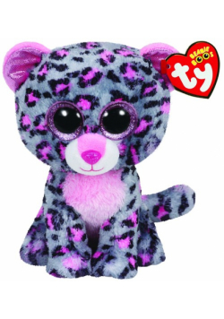 Beanie Boos Tasha - szaro-różowy leopard średni