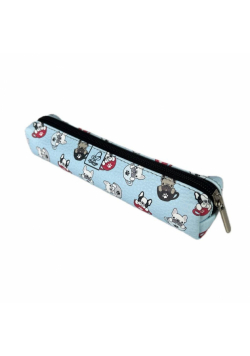 Piórnik mini prostokąt Buldogi blue