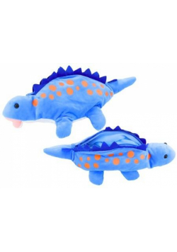 Piórnik pluszowy dinozaur niebieski