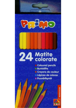 Kredki drewniane sześciokątne 24 kolory