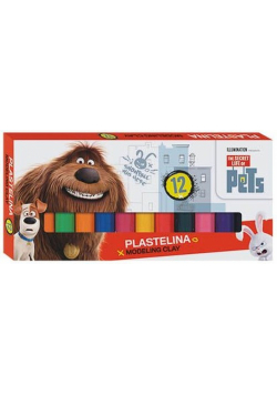 Plastelina 12 kolorów PETS
