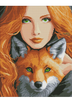 Diamentowa mozaika - Ognisty lis 40x50cm