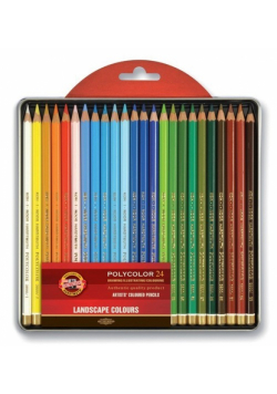 Kredki Polycolor Krajobraz 24 kolory kasetka metalowa