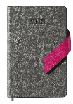 Kalendarz 2019 książkowy A6 szary mag. EASY