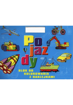 Pojazdy Blok do kolorowania z naklejkami