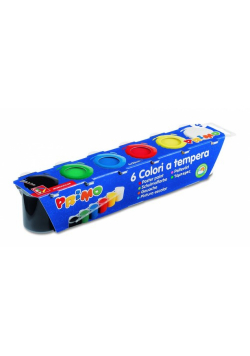 Farby plakatowe Primo Tempera 6 kolorów w plastikowych pojemnikach