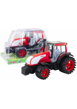Traktor z napędem czerwony