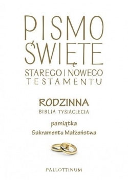 Biblia Tysiąclecia rodzinna czerwona (ślub)