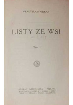 Listy ze wsi ,1935r.