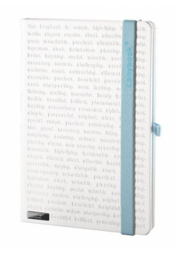 Notes A5 Lanybook The One biały w kratkę z niebieską gumką kratka