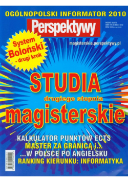 Perspektywy Informator 2010 Studia Magisterskie drugiego stopnia