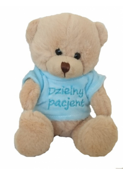 Miś dzielny pacjent 14 cm niebieski