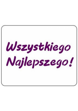 Szablon zmywalny Wszystkiego Najlepszego 12x15cm