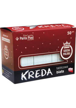 Kreda b4 kwadratowa biała 50 sztuk