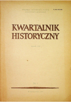 Kwartalnik historyczny XCII Nr 1