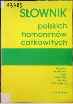 Słownik polskich homonimów całkowitych