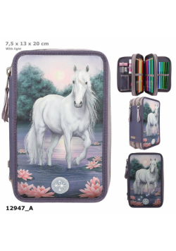 Piórnik 3-komorowy z wyposażeniem Miss Melody z Led 12947A