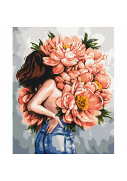 Malowanie po numerach - Zagadka piwonii 40x50cm
