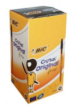 Długopis Cristal Original Fine czarny display 50 sztuk