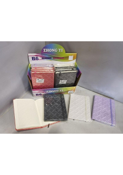 Notes B6 metaliczny z gumką MIX