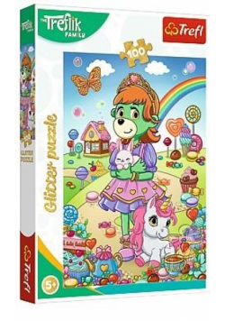 Puzzle 100 Glitter Brokatowa Trefliki TREFL