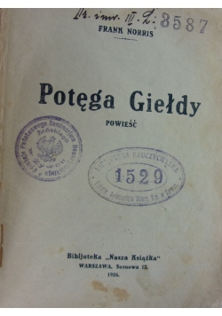 Potęga Giełdy,1926r.