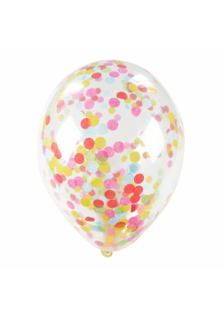 Balony z kolorowym konfetti 5szt