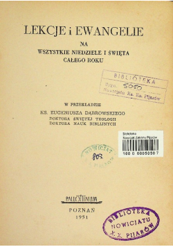 Lekcje i Ewangelie